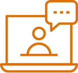Open laptop with talking to an individual
